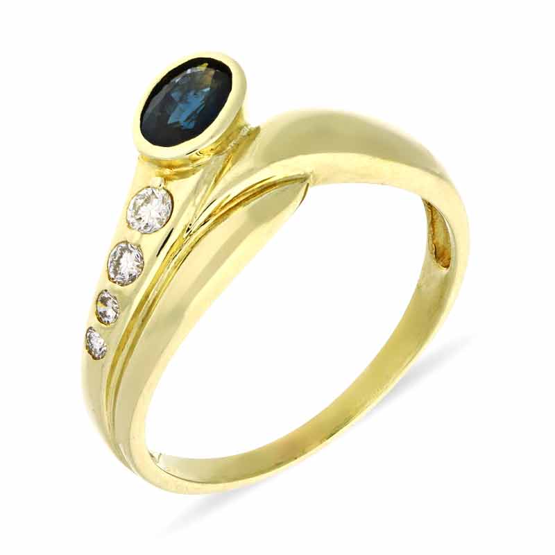 Saphir-Ring Gelbgold