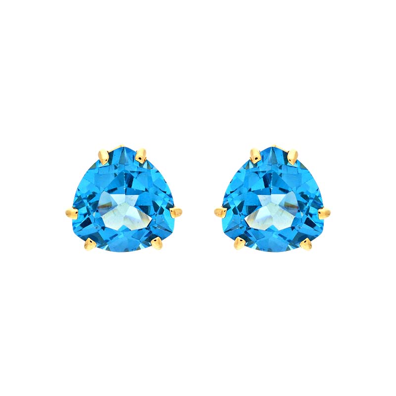 Topas-Ohrstecker Gelbgold