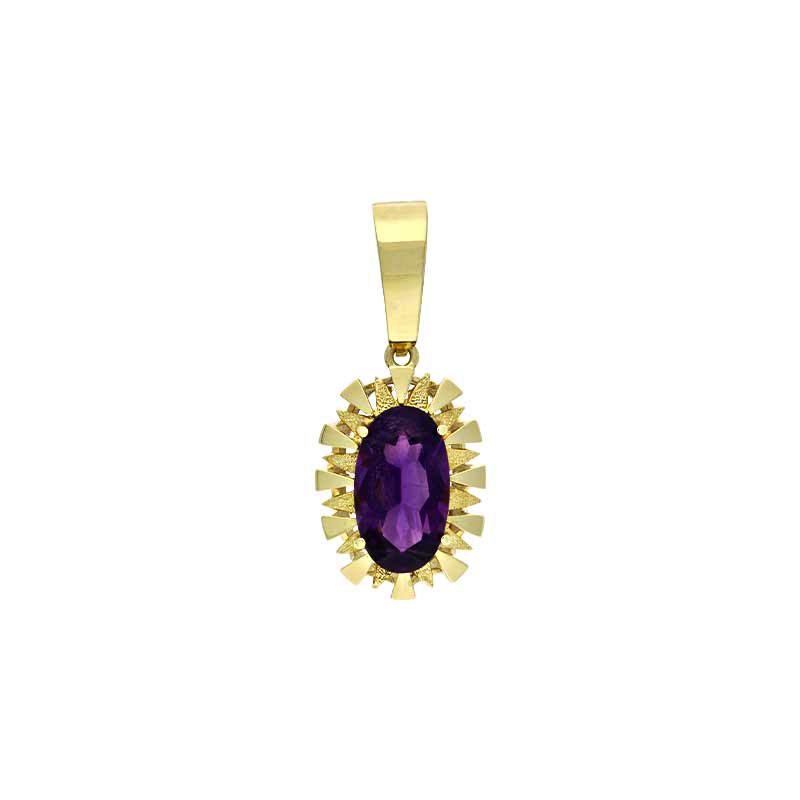 Amethyst-Anhänger Gelbgold