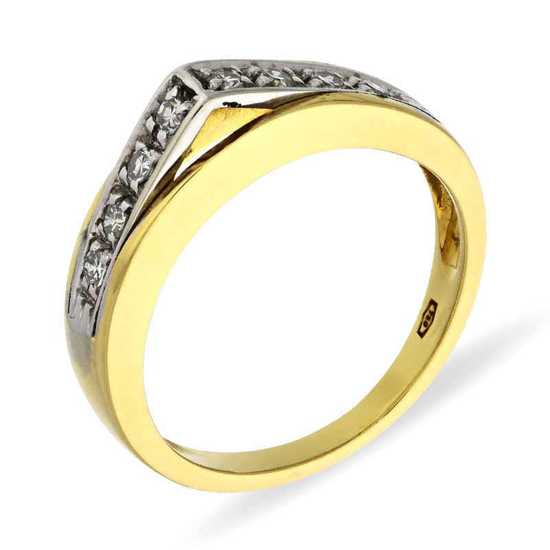 Diamant-Ring Bicolor