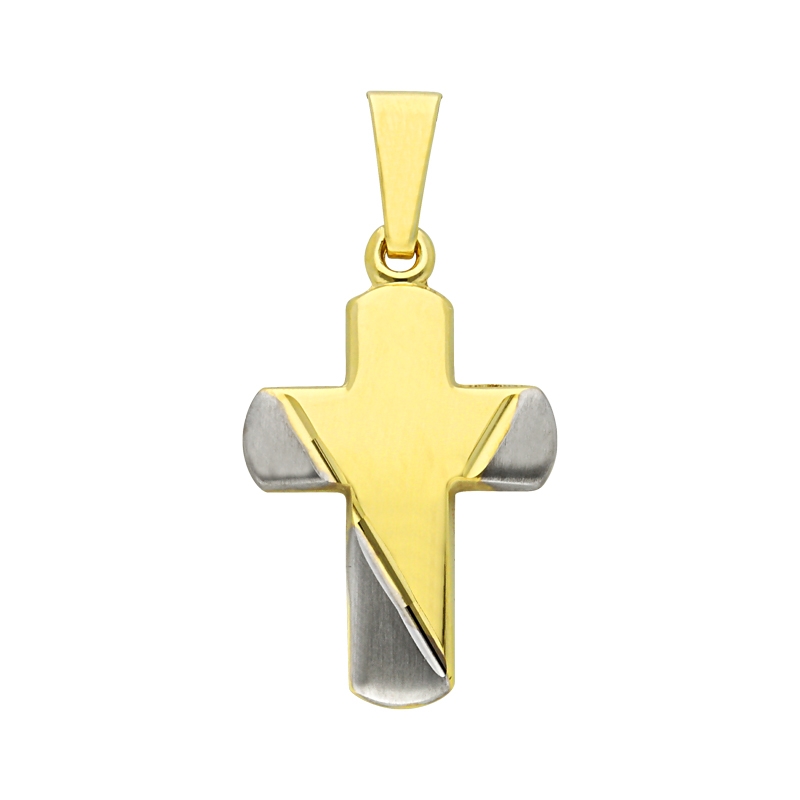 Kreuz-Anhänger Gelbgold