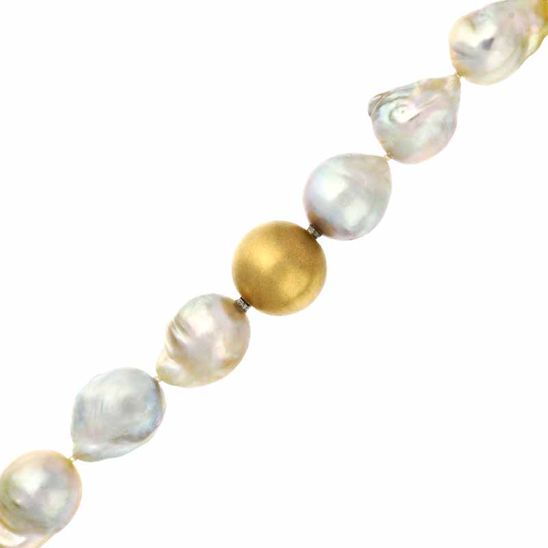 Perl-Kette Gelbgold
