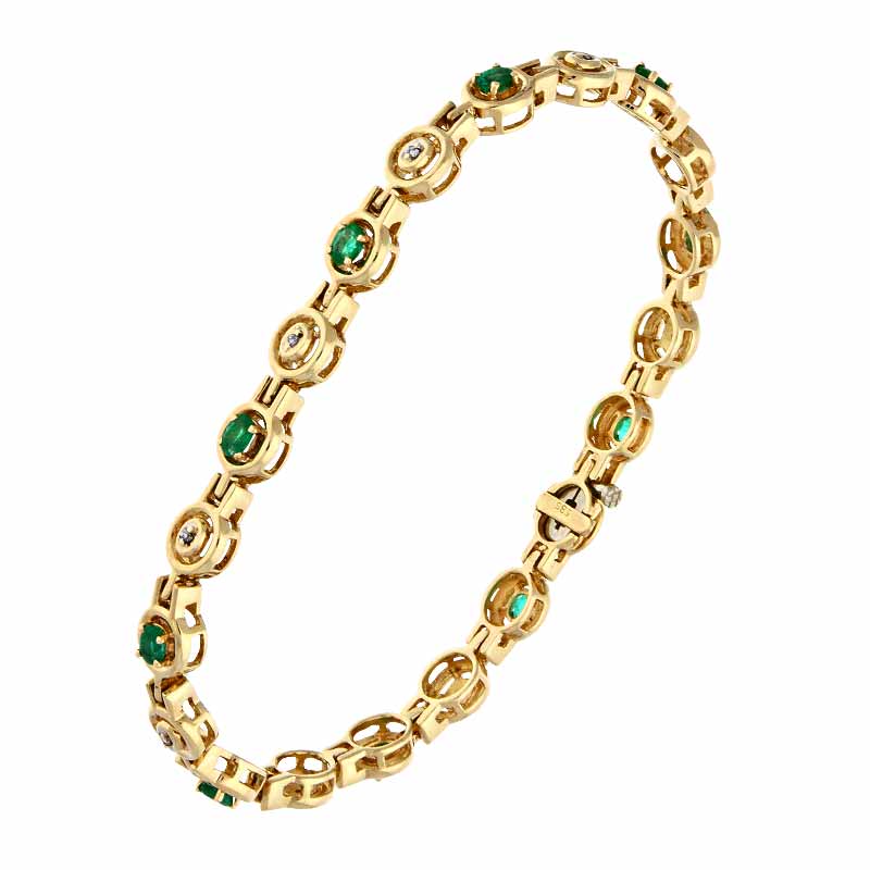 Smaragd-Armband Gelbgold