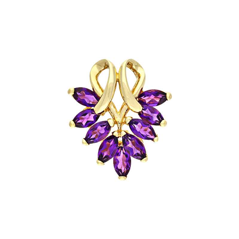 Amethyst-Anhänger Gelbgold