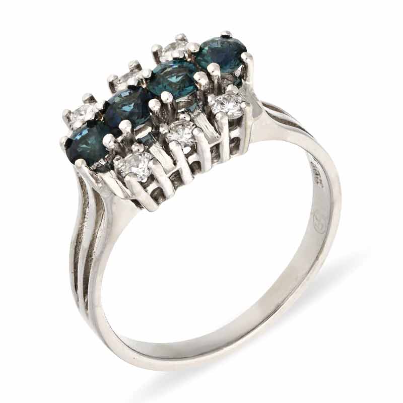 Saphir-Ring Weißgold