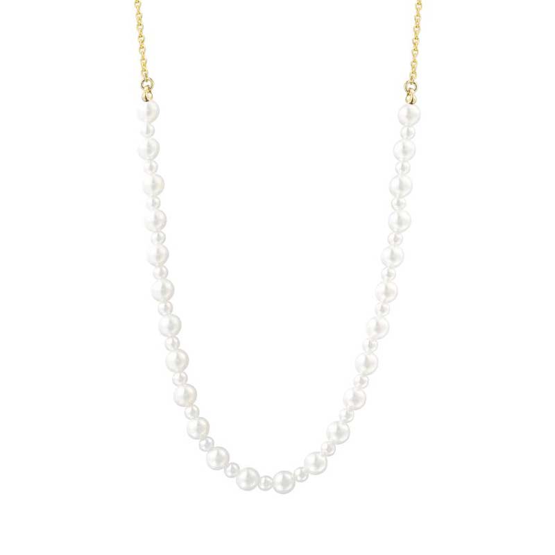 XENOX Perl-Halskette Silber vergoldet