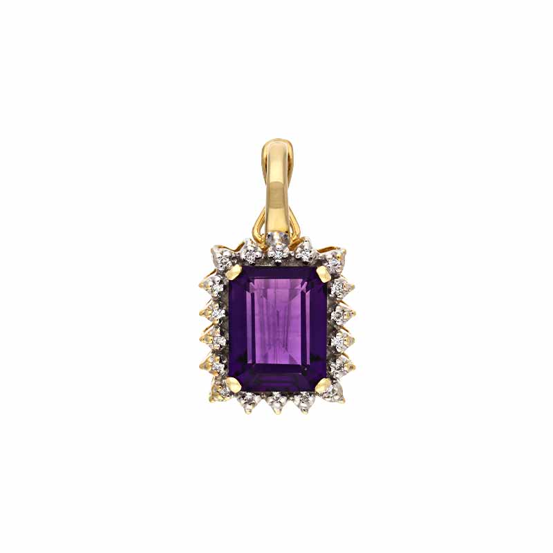 Amethyst-Clip-Anhänger Bicolor