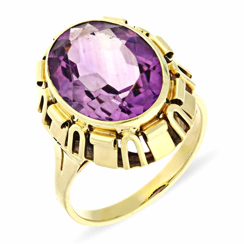 Amethyst-Ring Gelbgold