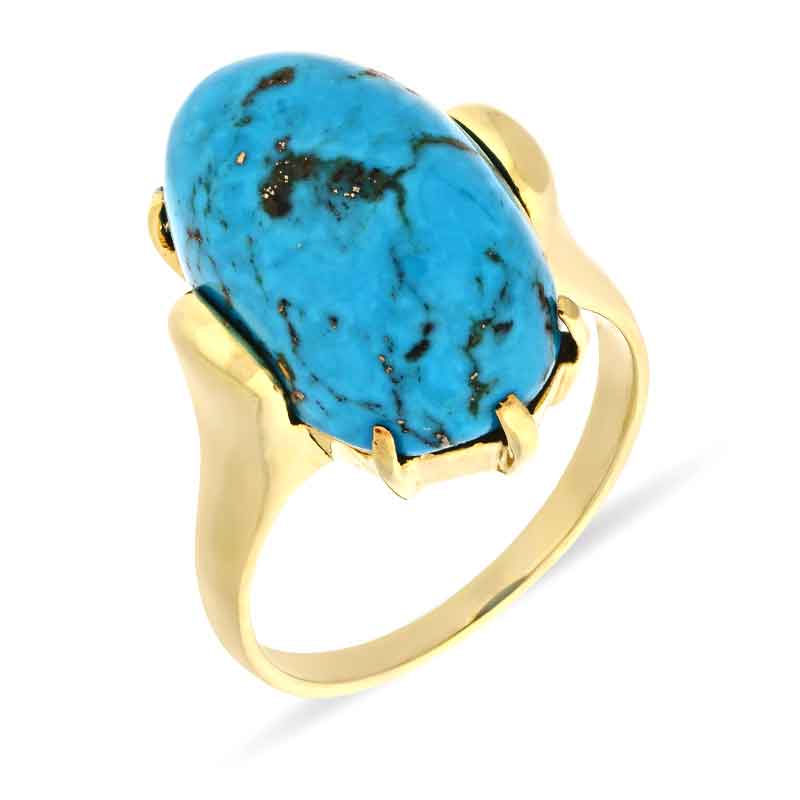 Türkis-Ring Gelbgold