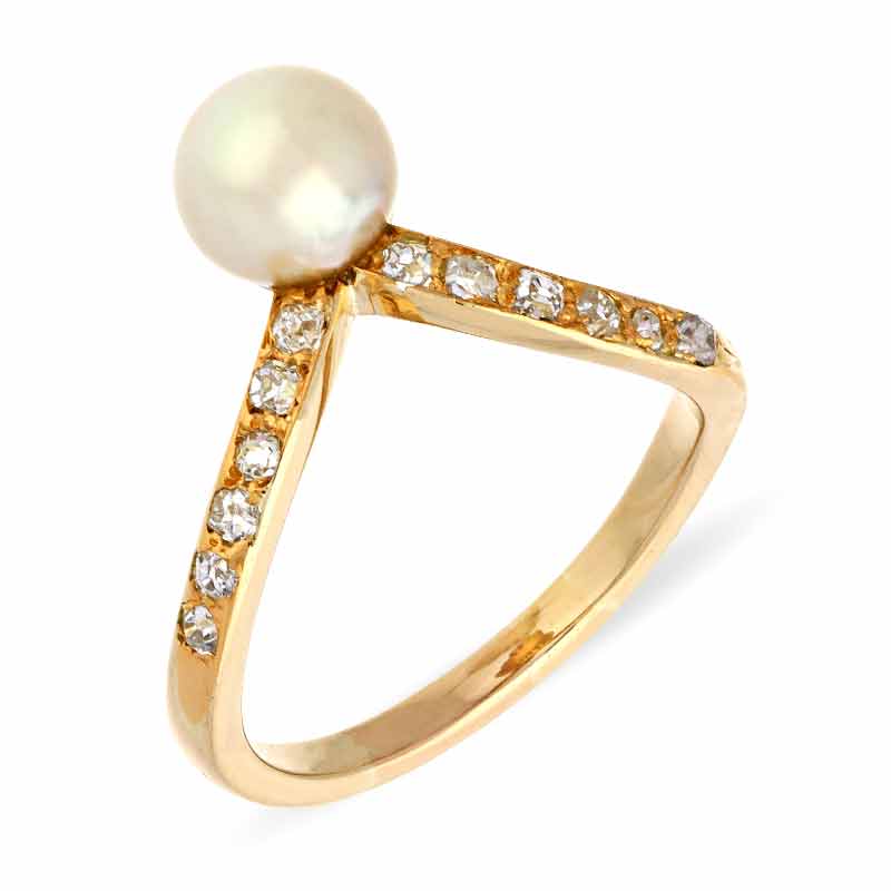 Perl-Ring Gelbgold