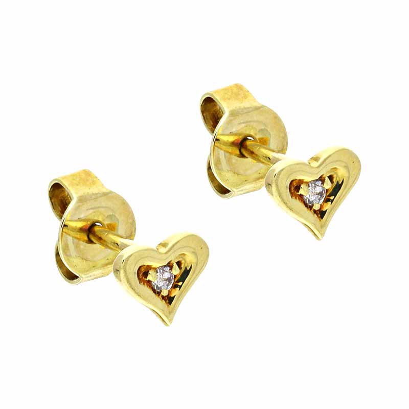 Brillant-Ohrstecker Gelbgold