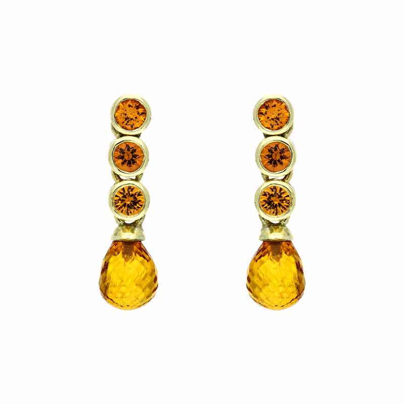 Saphir-Ohrstecker Gelbgold