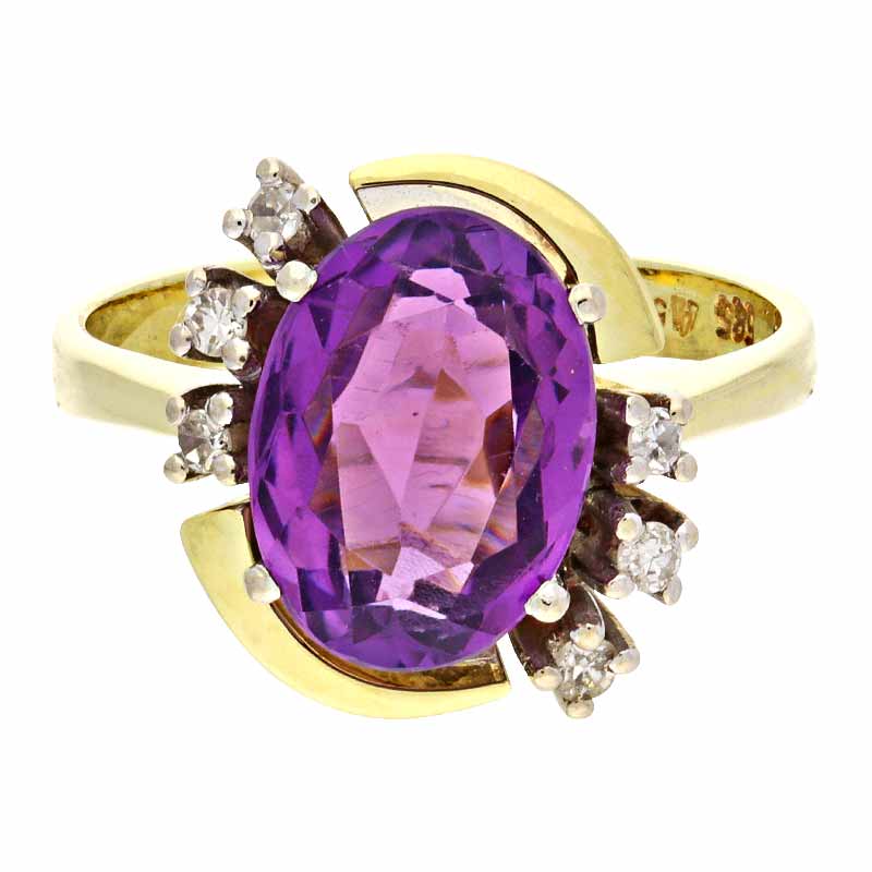 Amethyst-Ring Bicolor