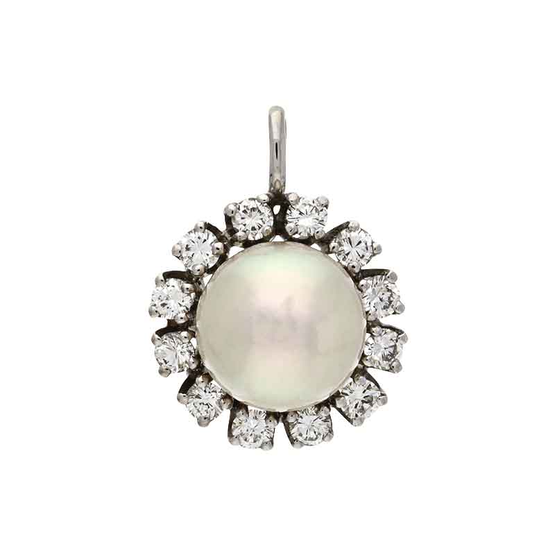 Perl-Anhänger Weißgold