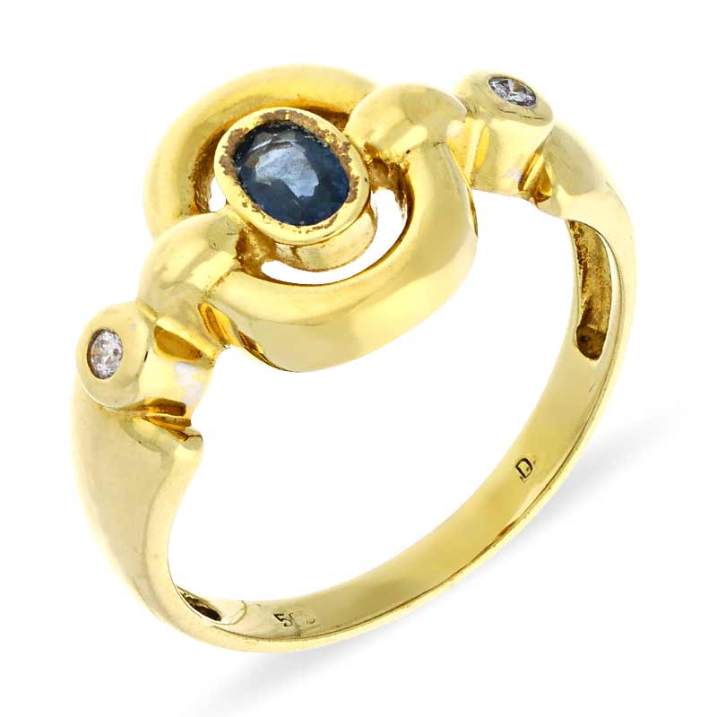 Saphir-Ring Gelbgold