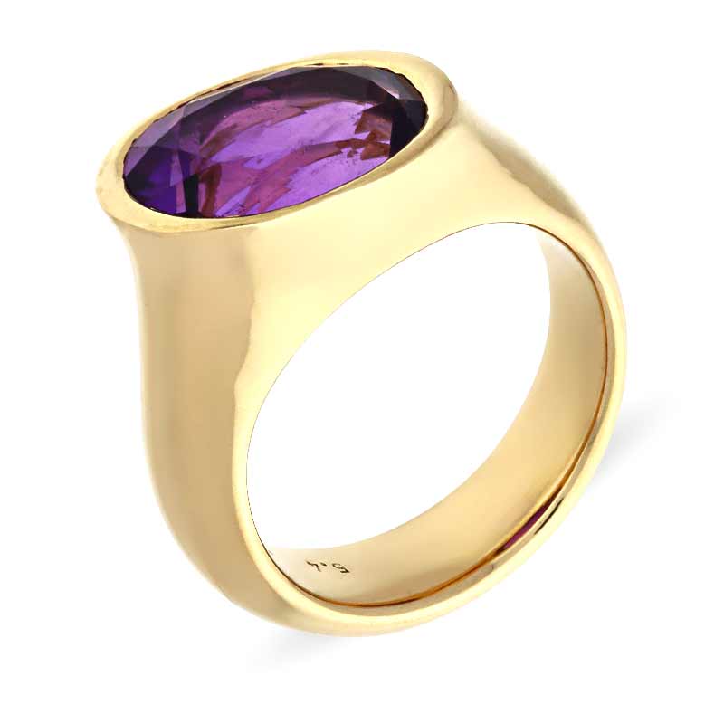 Amethyst-Ring Gelbgold