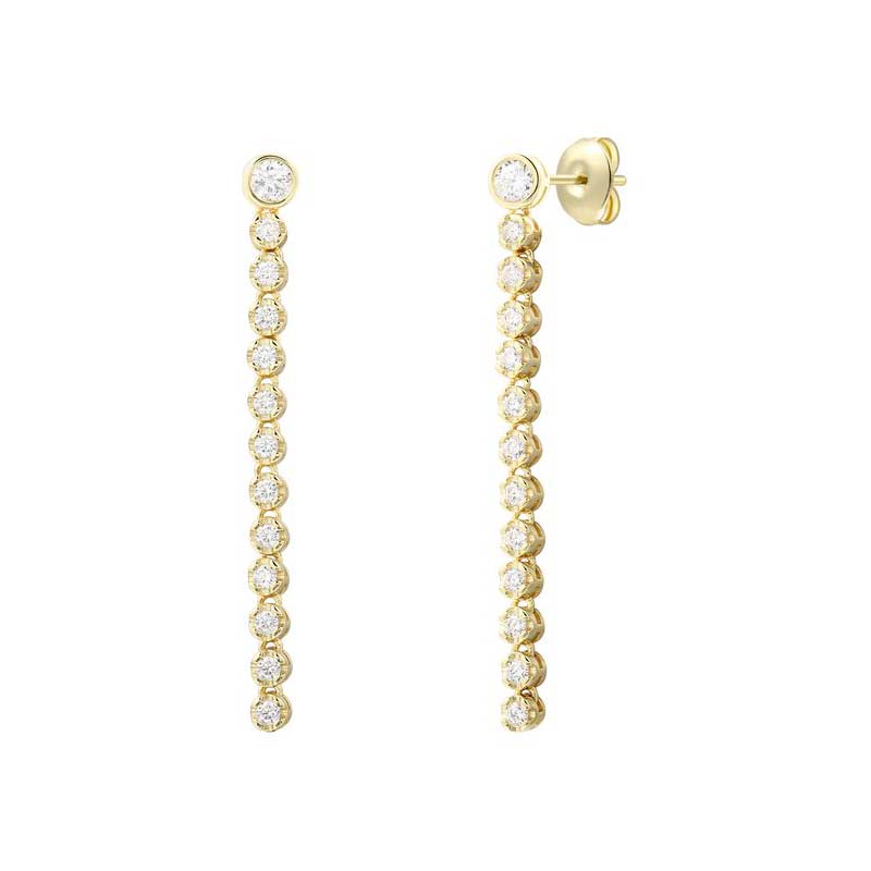 XENOX Zirkonia-Ohrring Silber vergoldet