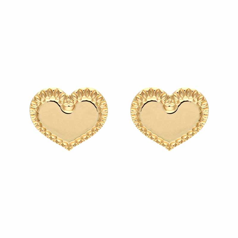 Ohrstecker 'Herz' Gelbgold