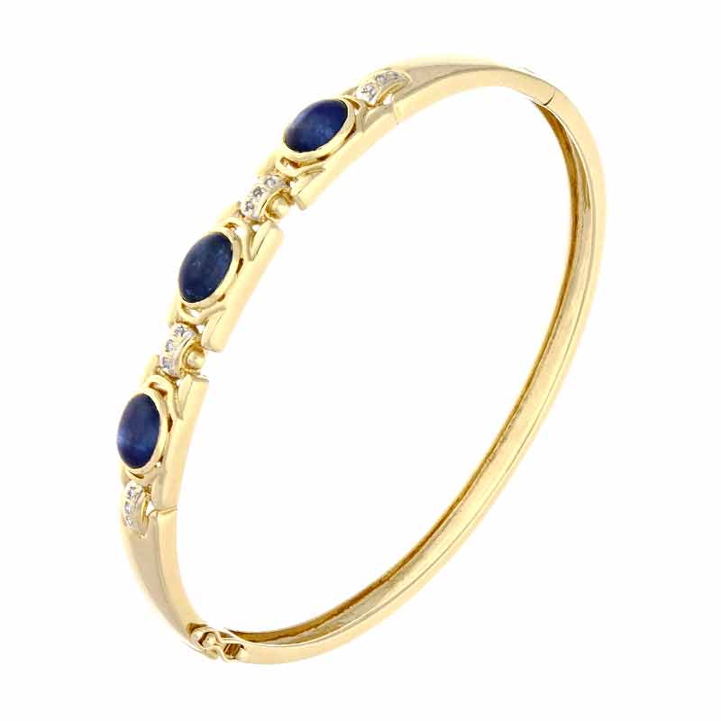 Saphir-Armreif Gelbgold