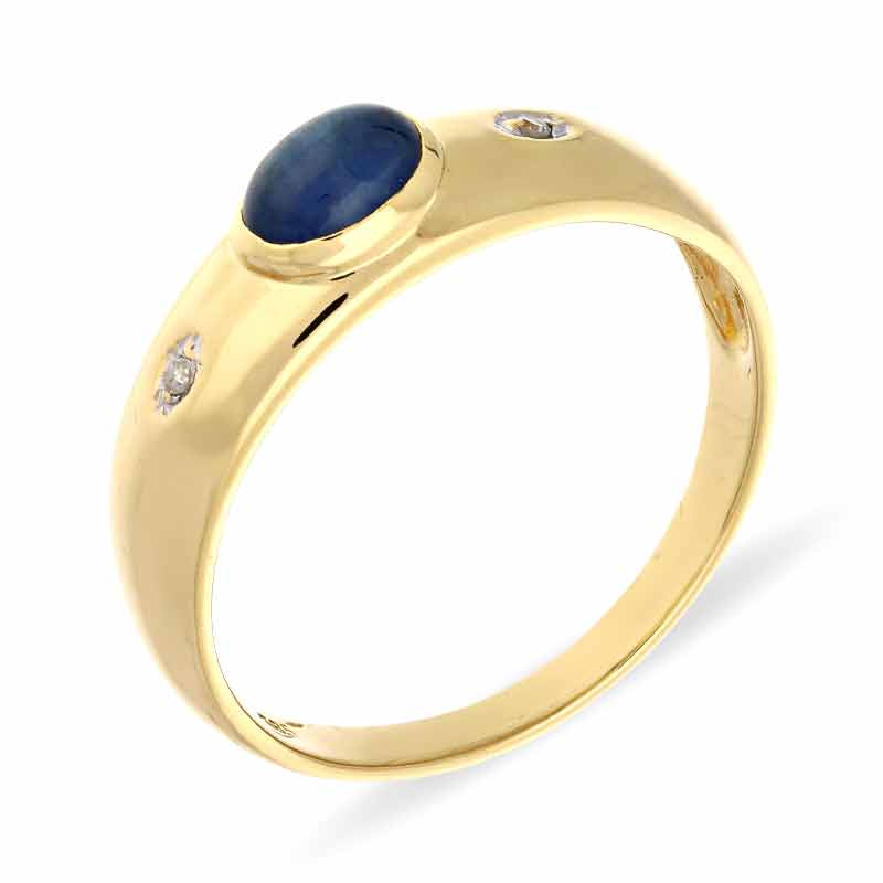 Safir-Ring Gelbgold