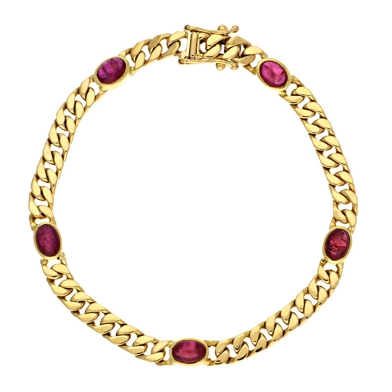 Rubin-Armband Gelbgold