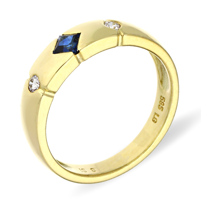 Saphir-Ring Gelbgold