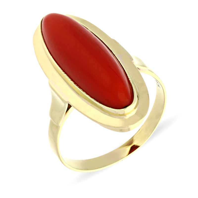 Korall-Ring Gelbgold