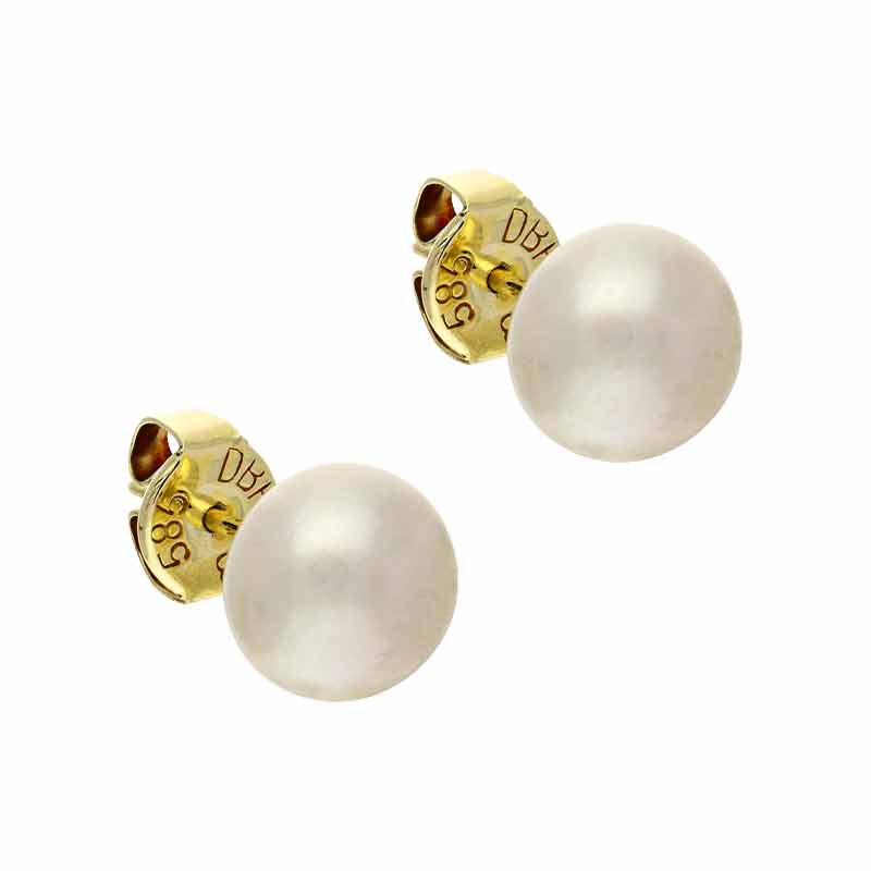 Perl-Ohrstecker Gelbgold