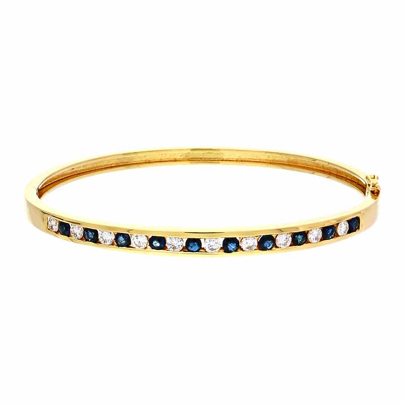 Saphir-Armreif Gelbgold