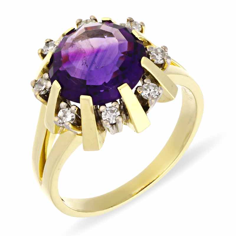Amethyst-Ring Gelbgold