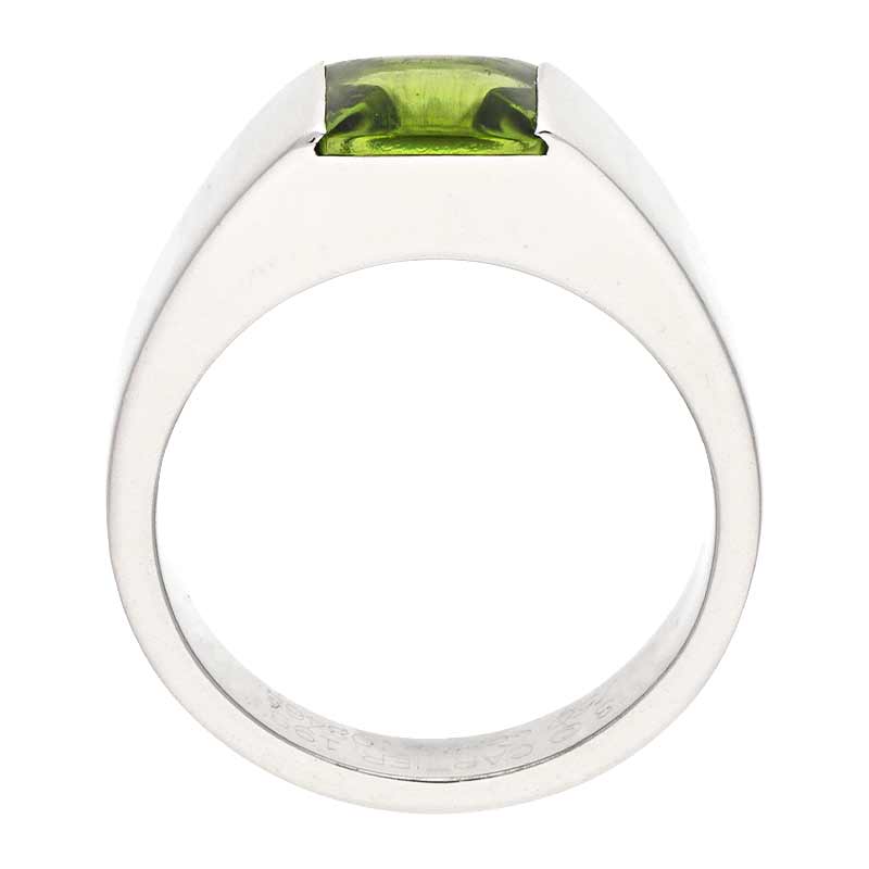 Peridot-Cartier-Ring Weißgold