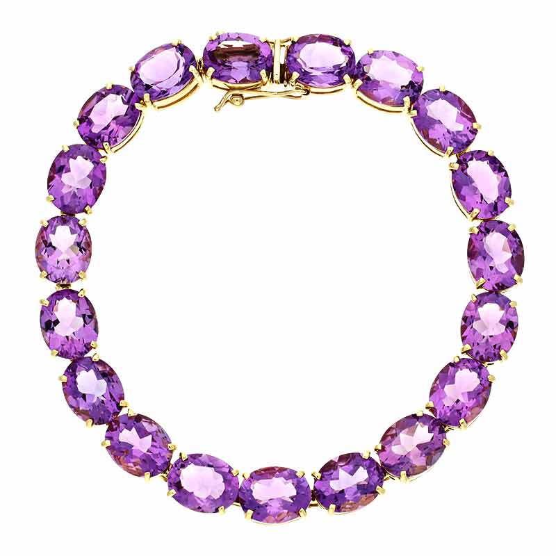 Amethyst-Armband Gelbgold