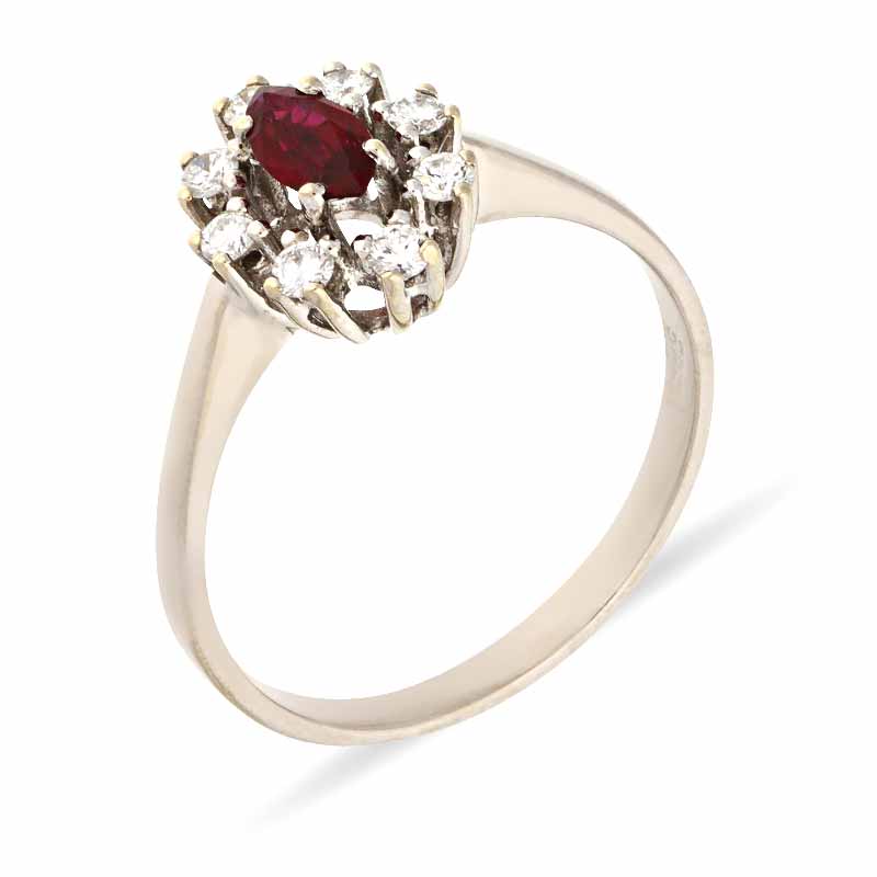 Rubin-Ring Weißgold