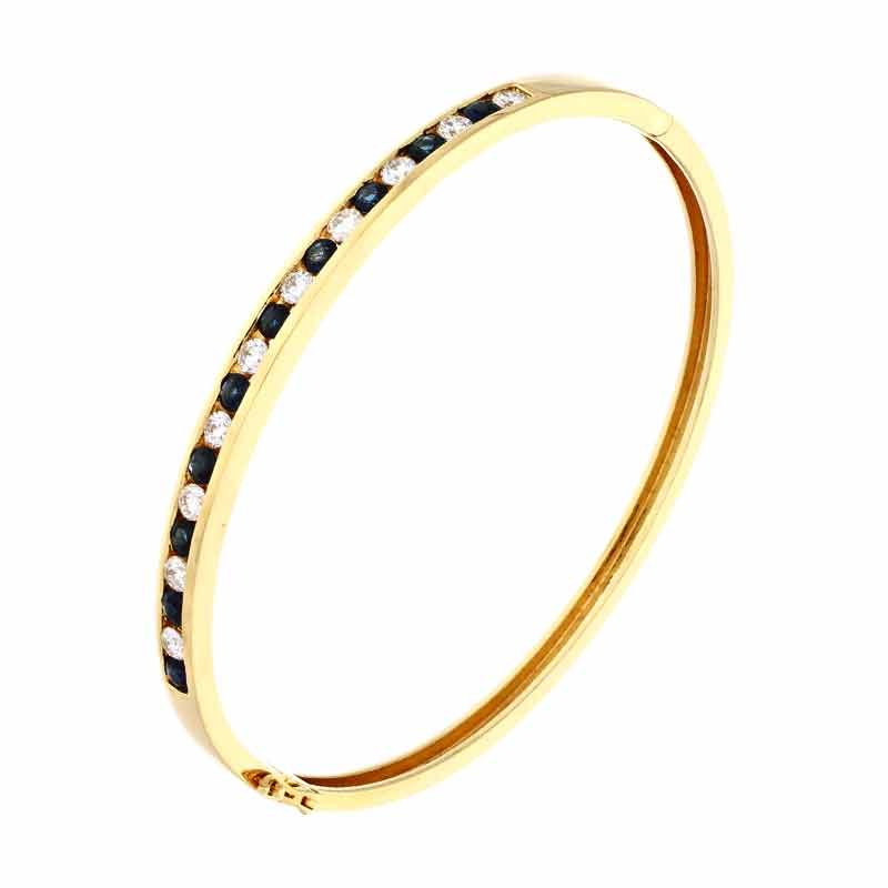 Saphir-Armreif Gelbgold