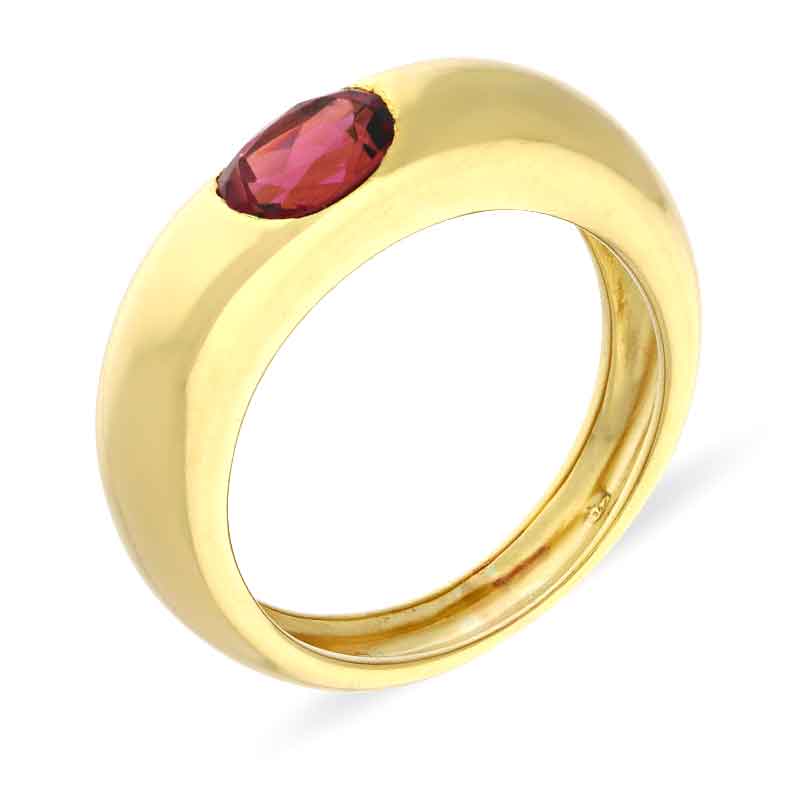 Granat-Ring Gelbgold