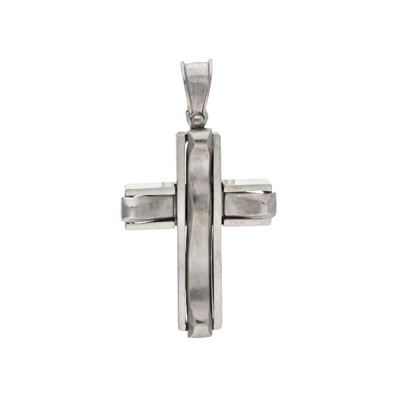 Anhänger 'Kreuz' Weißgold