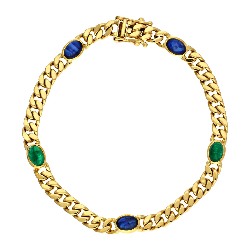 Saphir-Armband Gelbgold
