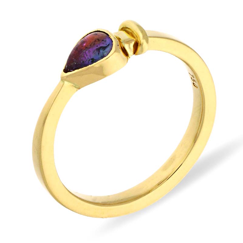 Turmalin-Ring Gelbgold