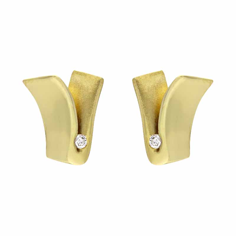 Brillant-Ohrstecker Gelbgold