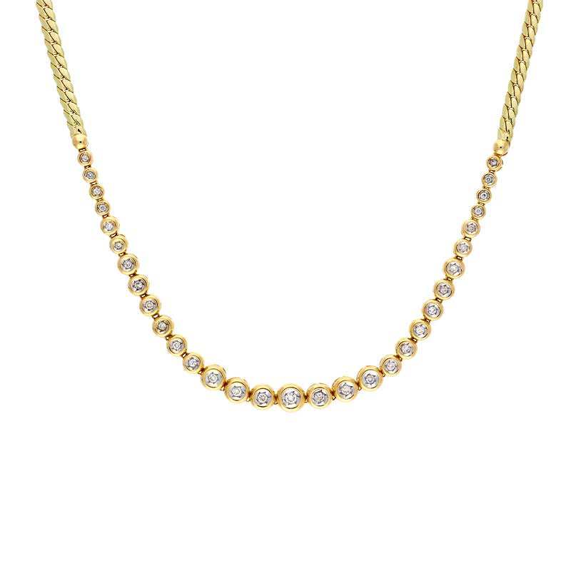 Brillant-Collier Gelbgold