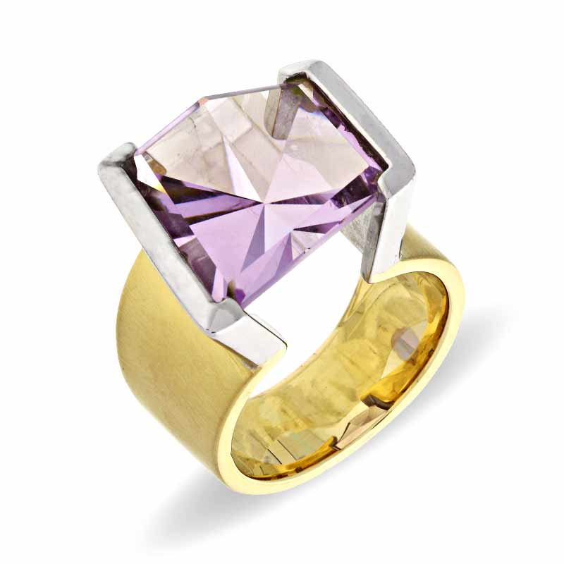 Amethyst-Ring Bicolor