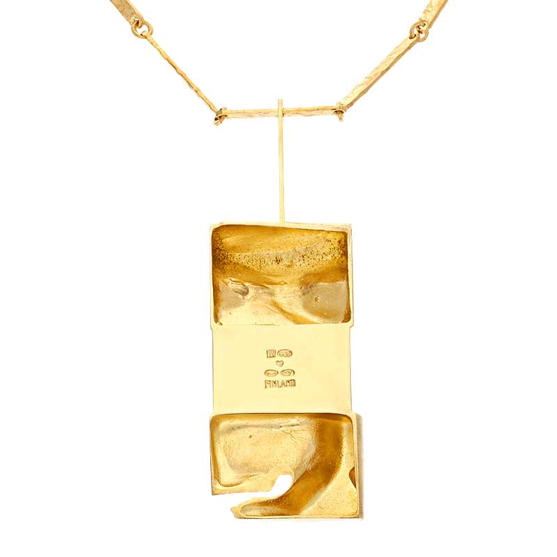 Janus Lapponnia Björn Weckström 1969 Quarz-Collier Gelbgold