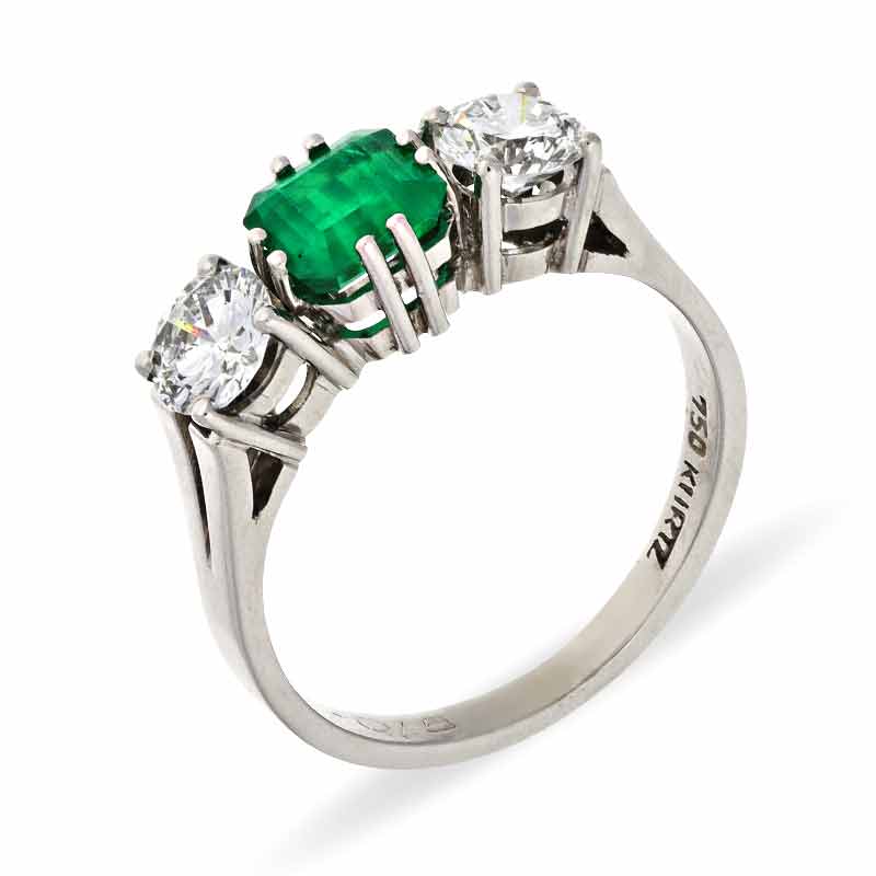 Smaragd-Ring Weißgold