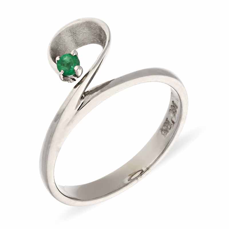 Smaragd-Ring Weißgold