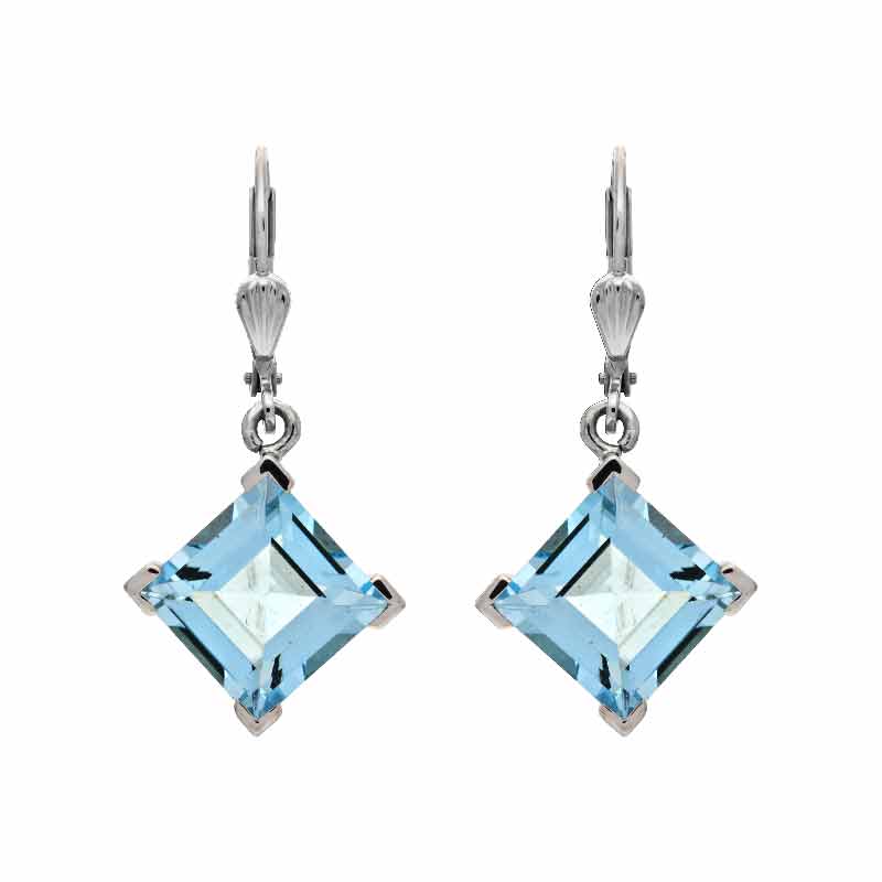 Topas-Ohrhänger Weißgold