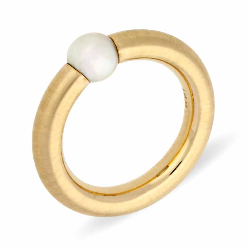 Perl-Ring Gelbgold 