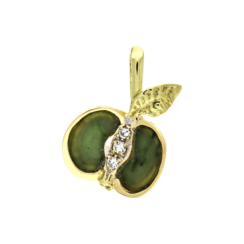 Jade-Anhänger Gelbgold