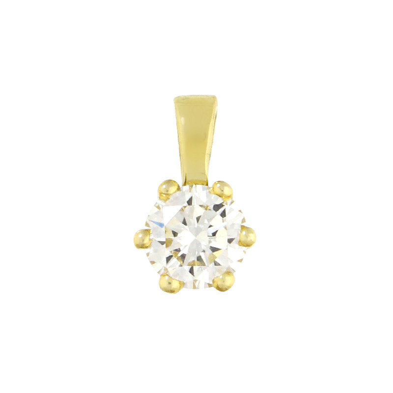Brillant-Anhänger Gelbgold 0,18 ct