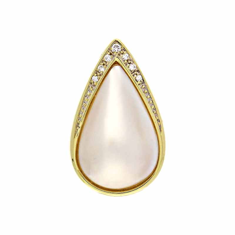 Perl-Anhänger Gelbgold