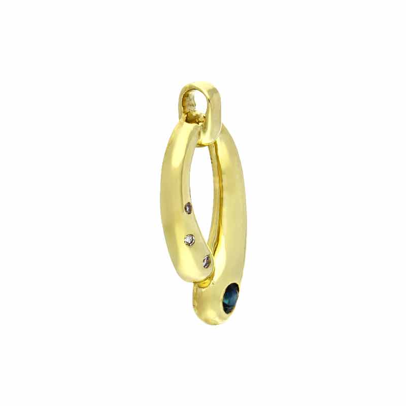 Saphir-Anhänger Gelbgold